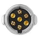 Connettore metallico a 7 poli con connessione a vite