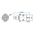 Connettore metallico a 7 poli con connessione a vite