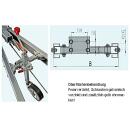 Ruota di supporto trasversale per collegamenti di trazione V - 3.500 kg Lunghezza: 515/535 mm