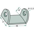 Supporto cerniera, materiale: zincato