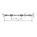 Cavi AL-KO Bowden per AE HL 400 mm / GL 690 mm rimovibili + regolabili in altezza, C 5 mm, E M10 destro, D M10 sinistro