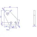 Staffa ammortizzatore 90 x 30/50 mm per AL-KO zincata