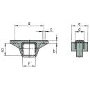 Telaio di supporto AL-KO per serraggio F / G: 70 x 140, A160 B15 C15 D50 E90
