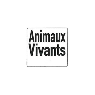 Etichetta adesiva 400 x 380 mm "Animaux vivants"