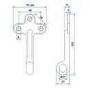 Occhiello da avvitare misura 1, 120 mm