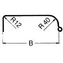 Profilo parafango monoasse 12/40 base angolare base angolare B240 L1300 S860 H395