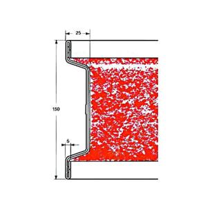 Profilo a doghe rivestito in alluminio 4500 x 150 mm