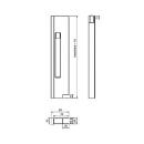 Chiusure per sponde ribaltabili con fermo, alluminio anodizzato 400 mm a destra