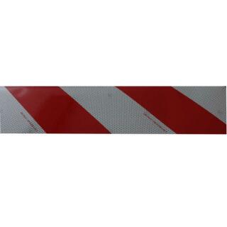 Segnale di avvertimento rosso / bianco 282 mm x 45,7 m rivolto a destra