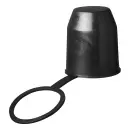Cappuccio di protezione antiproiettile nero con anello