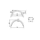 De Haan - parafango per modelli monoasse HR 2275, H 2212/12, W 220 / S 750 mm