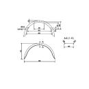 De Haan - Parafango per modelli monoasse HR 2480, H 2413/12, L 240 / S 800 mm
