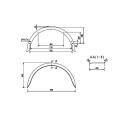 De Haan - parafango per veicoli monoasse HR 2686, H 2614/12, L 260 / S 860 mm