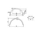 De Haan - parafango per veicoli monoasse HR 2886, H 2814/12, L 280 / S 860 mm