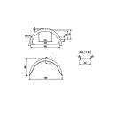 De Haan - parafango per veicoli monoasse HR 2266, H 2211/12, L 220 / S 660 mm